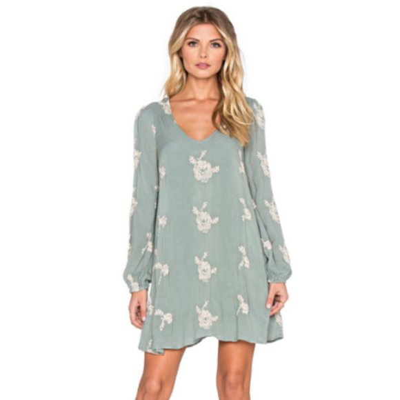 Free People Dresses & Skirts - Free People Emma's Embroidered Dress Floral Medium